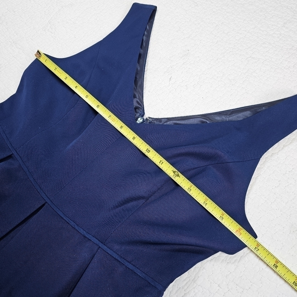 J. Crew Kami Fit and Flare Navy Vicose Dress - Picture 9 of 15
